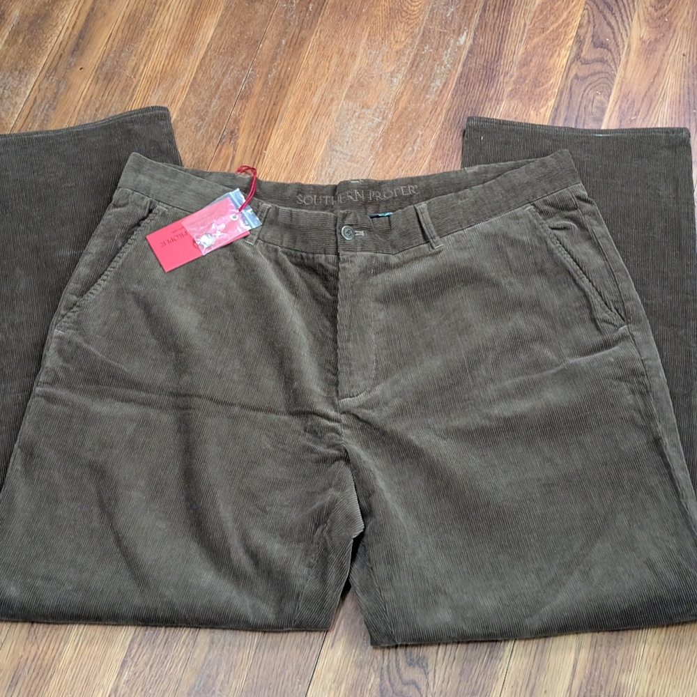 Southern Proper Men's Brown Corduroy Pants Size 40 X 31 NWT